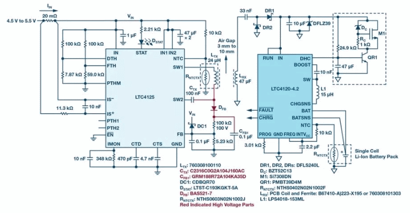 无线电池充电器使用感性耦合的解决方案-芯城品牌采购网